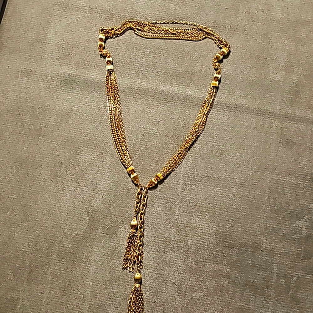 Gold costume jewelry necklace